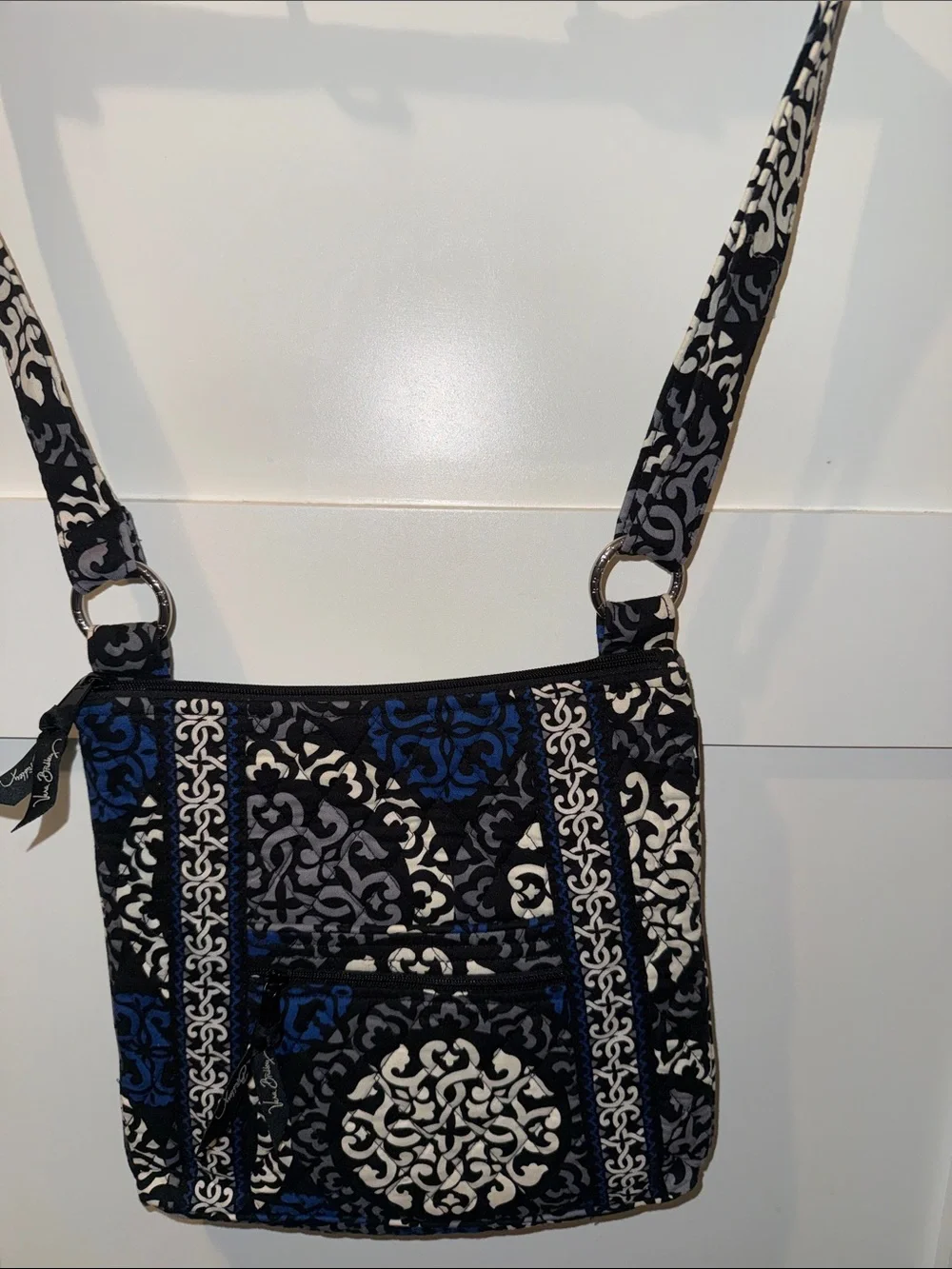 Vera Bradley Canterbury Cobalt Hipster Crossbody EUC